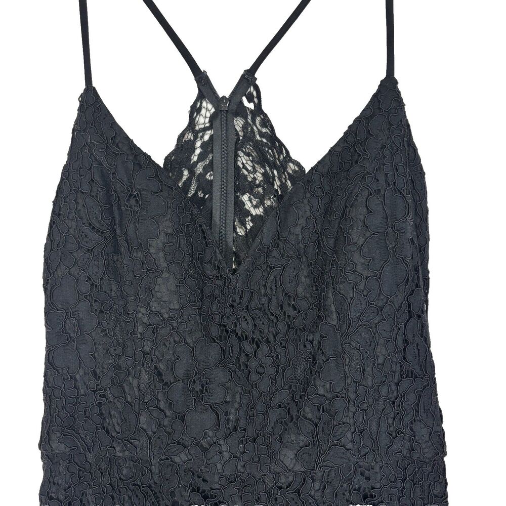 Hayley Paige Formal Maxi Dress All Lace Size 12 Black Romantic Prom Ball Wedding - Picture 3 of 12